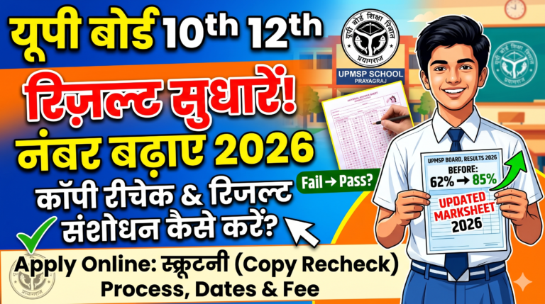 How to Recheck UP Board 10th 12th Copy or Result Sansodhan 20