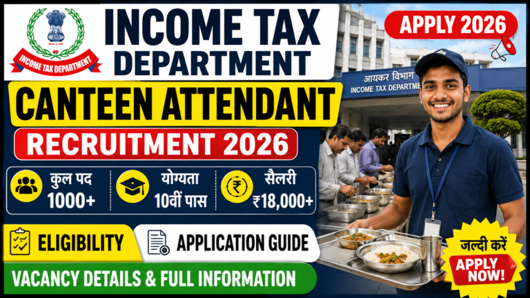 incom tax department canteen vacancy